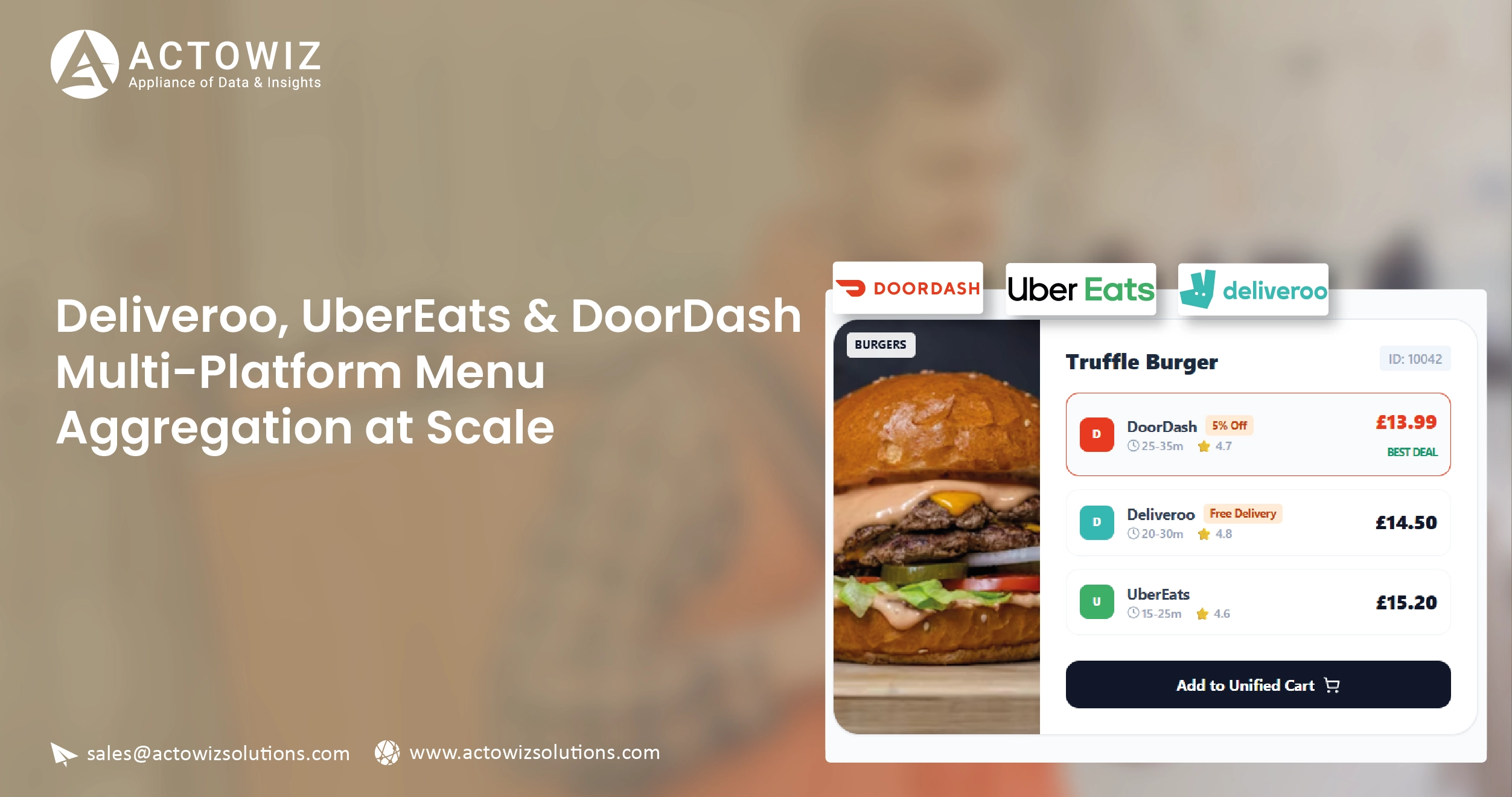 Deliveroo, UberEats & DoorDash — Multi-Platform Menu Aggregation at Scale